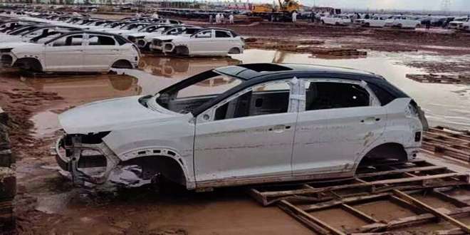 بارندگی های شدید کرمان گروه صنعتی مدیران خودرو را دچار مشکلاتی کرد