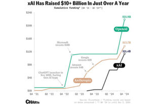 Ai chart 4 310x205 - جنگ سرمایه‌گذاری در هوش مصنوعی: xAI ایلان ماسک با سرعت نور پیش می‌رود | +اینفوگرافیک